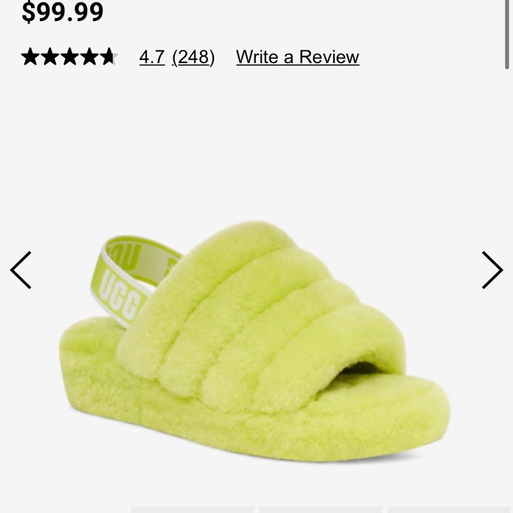NWT Ugg Fluff yeah slingback sandal slippers